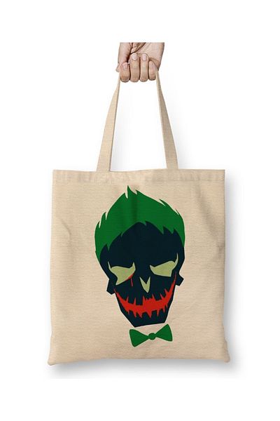 Baskı Dükkanı Υφασμάτινη τσάντα Suicide Squad Joker με μακριά λαβή