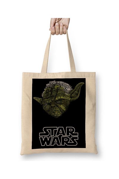 Baskı Dükkanı Geantă din pânză Star Wars Jedi Master cu mâner lung
