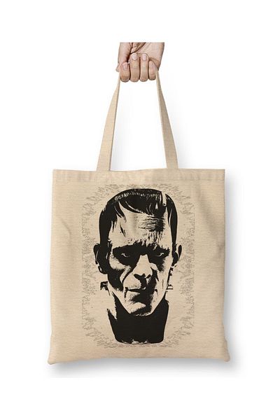 Baskı Dükkanı Υφασμάτινη τσάντα Frankenstein II με μακριά λαβή