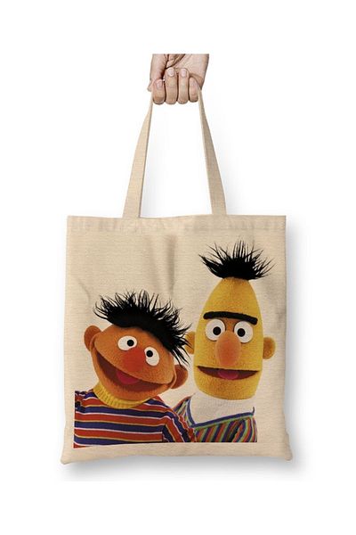 Baskı Dükkanı Sesame Street Edi & Büdü υφασμάτινη τσάντα με μακριά λαβή