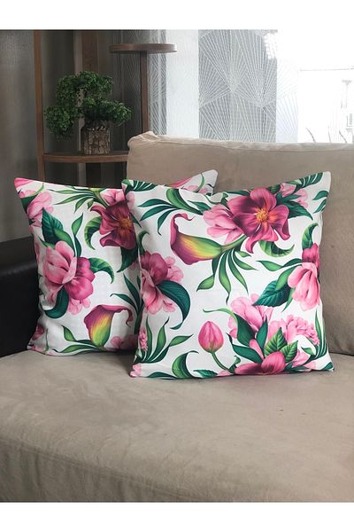 desen izmir , Κάλυμμα μαξιλαριού ριχτάρι 2 τεμαχίων Magnolia