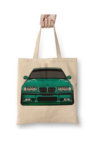 Baskı Dükkanı E36 B Bmw υφασμάτινη τσάντα μακριά λαβή