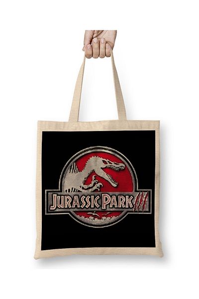 Baskı Dükkanı Υφασμάτινη τσάντα Jurassic Park με μακριά λαβή