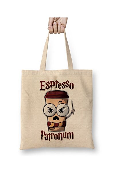 Baskı Dükkanı Expresso Patronum tkanina Torba dugačka Sa ručkom