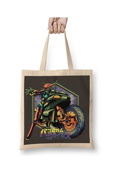 Baskı Dükkanı Υφασμάτινη τσάντα Bubblegum Crisis με μακριά λαβή