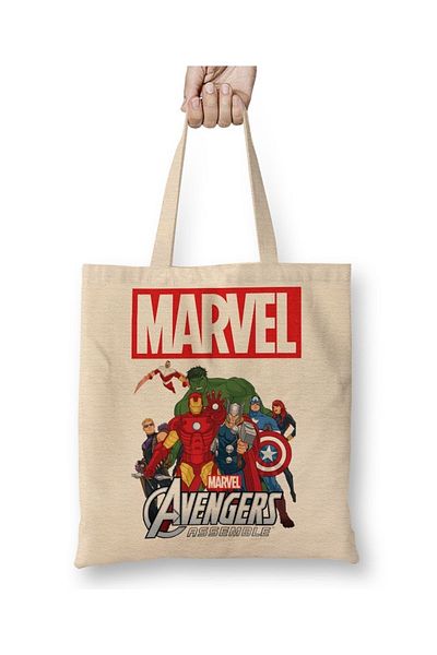 Baskı Dükkanı Υφασμάτινη τσάντα Marvel Avengers με μακριά λαβή