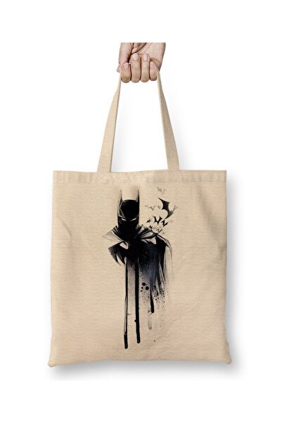 Baskı Dükkanı Τσάντα υφασμάτινη Batman Paint Drop με μακριά λαβή