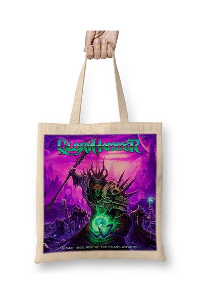 Baskı Dükkanı Gloryhammer Rise Of The Chaos Wizards υφασμάτινη τσάντα με μακριά λαβή