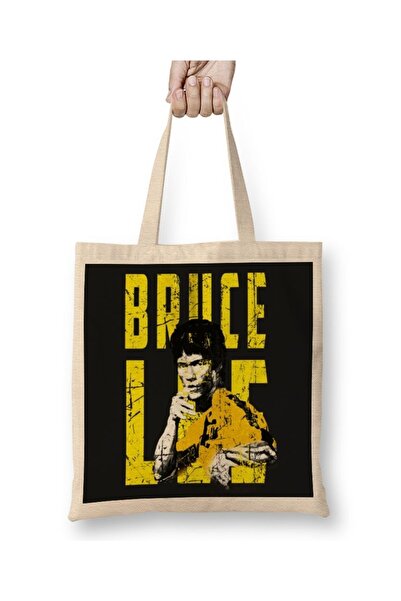 Baskı Dükkanı Bruce Lee tkanina Torba duga Sa ručkom