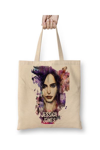 Baskı Dükkanı Υφασμάτινη τσάντα Jessica Jones Marvel με μακριά λαβή