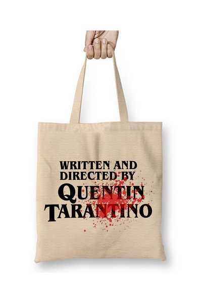 Baskı Dükkanı Geantă din pânză Quentin Tarantino Blood cu mâner lung