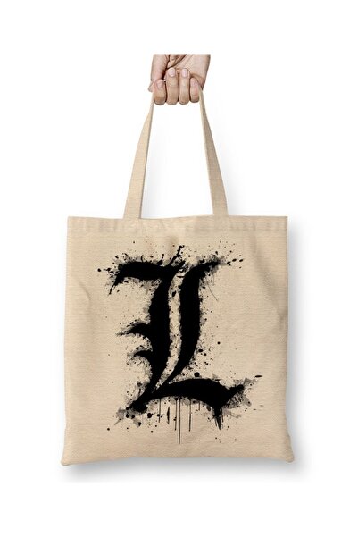 Baskı Dükkanı Death Note L tkanina Torba duga Sa ručkom