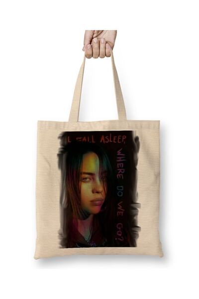 Baskı Dükkanı Billie Eilish 015 Tkanina Torba Duga Sa ručkom