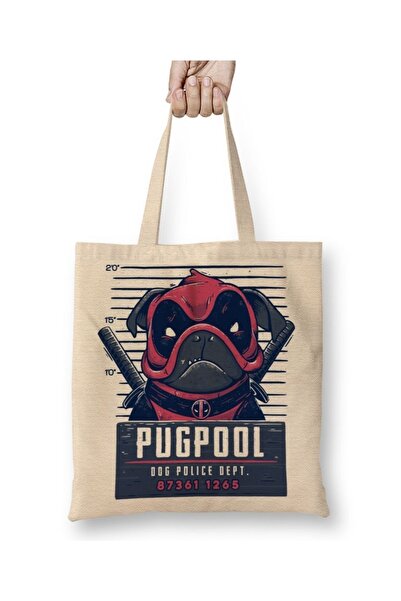 Baskı Dükkanı Deadpool Pugpool pelena za pse Torba dugačka Sa ručkom