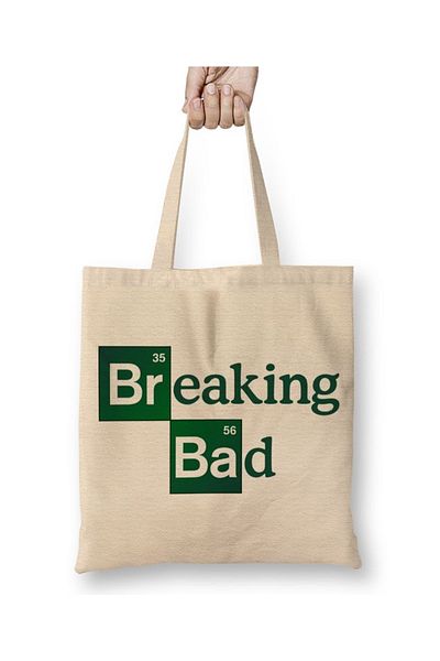 Baskı Dükkanı Breaking Bad Green Written υφασμάτινη τσάντα με μακριά λαβή