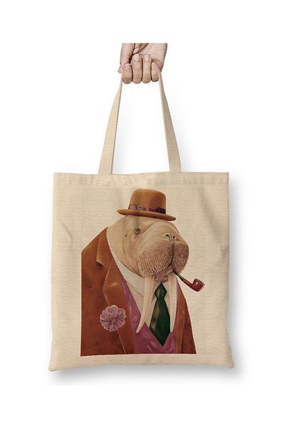 Baskı Dükkanı Walrus Classic υφασμάτινη τσάντα με μακριά λαβή