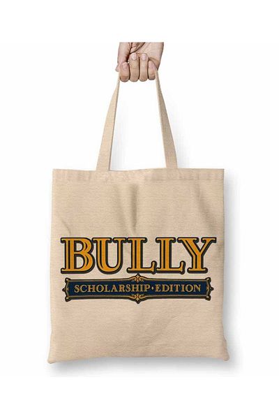 Baskı Dükkanı Υφασμάτινη τσάντα Bully Se Logo με μακριά λαβή