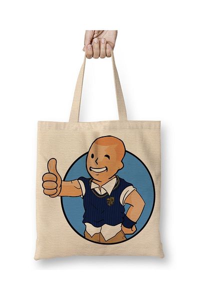 Baskı Dükkanı Υφασμάτινη τσάντα Jimmy Hopkins Vault Boy με μακριά λαβή