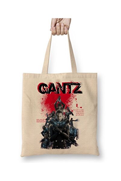 Baskı Dükkanı حقيبة قماش جانتز بمقبض طويل