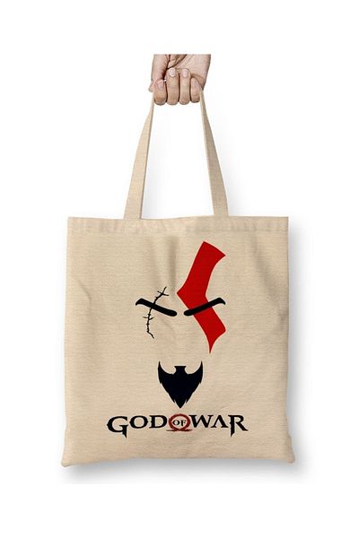 Baskı Dükkanı Υφασμάτινη τσάντα God Of War με μακριά λαβή