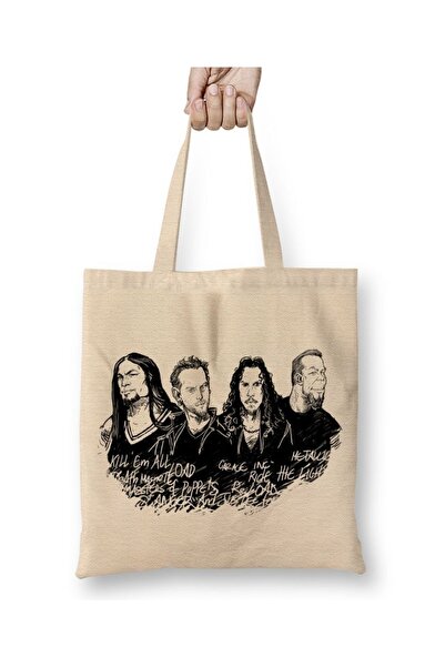 Baskı Dükkanı Metallica umetnička tkanina Torba duga Sa ručkom