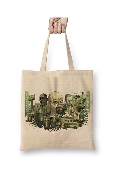 Baskı Dükkanı Υφασμάτινη τσάντα Breaking Bad Alexander Iaccarino με μακριά λαβή