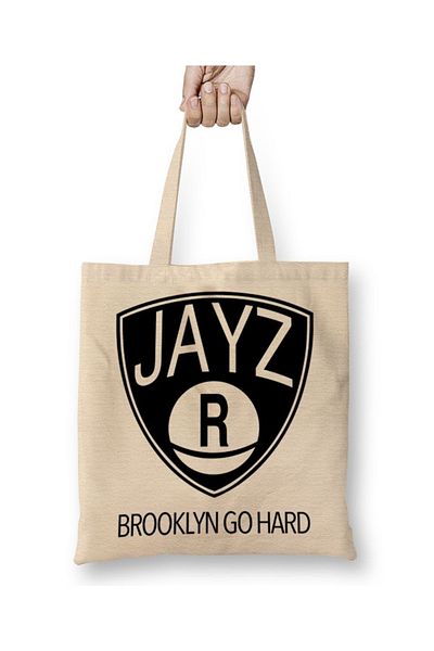 Baskı Dükkanı Jay Z Brooklyn υφασμάτινη τσάντα με μακριά λαβή