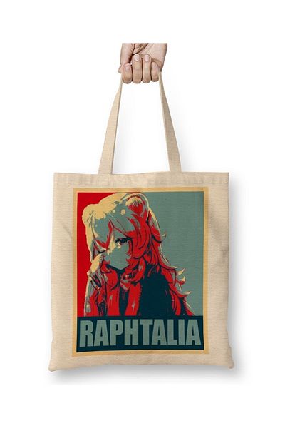 Baskı Dükkanı The Rising Of The Shield Hero Raphtalia υφασμάτινη τσάντα με μακριά λαβή