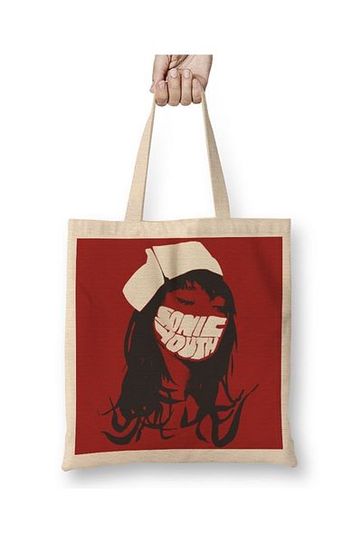 Baskı Dükkanı Geantă pentru scutece Sy Nurse Sonic Youth cu mâner lung
