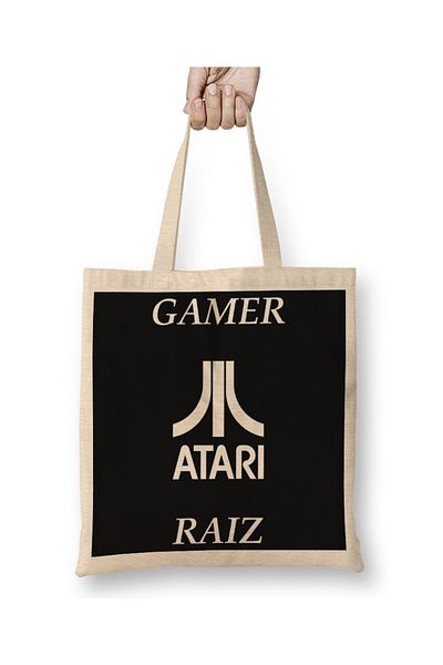 Baskı Dükkanı Υφασμάτινη τσάντα Gamer Raiz Atari με μακριά λαβή