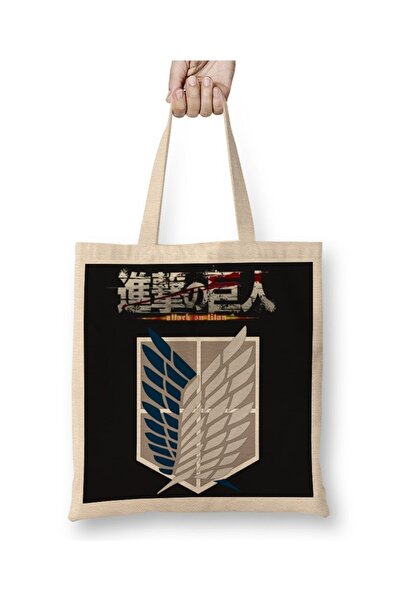 Baskı Dükkanı Attack On Titan Cloth Torba Long Sa ručkom