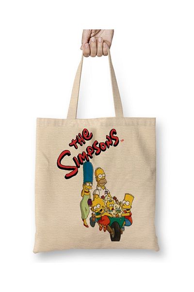 Baskı Dükkanı The Simpsons υφασμάτινη τσάντα με μακριά λαβή