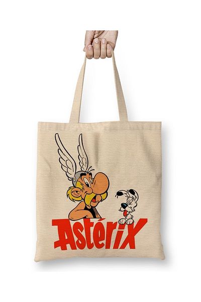 Baskı Dükkanı Geantă din pânză Asterix cu mâner lung