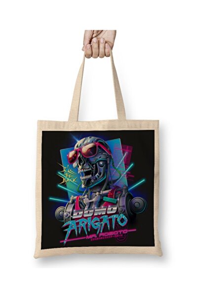 Baskı Dükkanı Terminator Domo Arigato Mr Cloth Torba Dugačak Sa ručkom