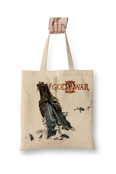 Baskı Dükkanı Υφασμάτινη τσάντα God Of War με μακριά λαβή