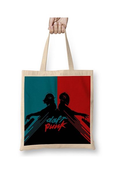 Baskı Dükkanı Daft Punk υφασμάτινη τσάντα με μακριά λαβή