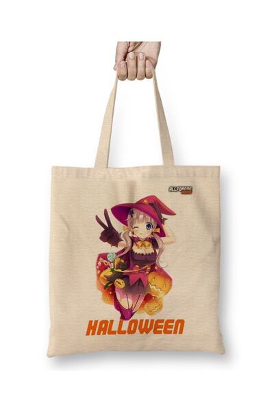 Baskı Dükkanı Хелловін Багатоколірний Сумка з довгими ручками
