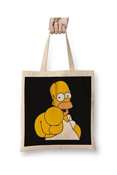 Baskı Dükkanı Homer Simpson tkanina Torba duga Sa ručkom