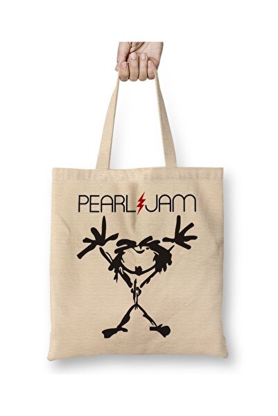 Baskı Dükkanı Pearl Jam Tote Bag Long Handle