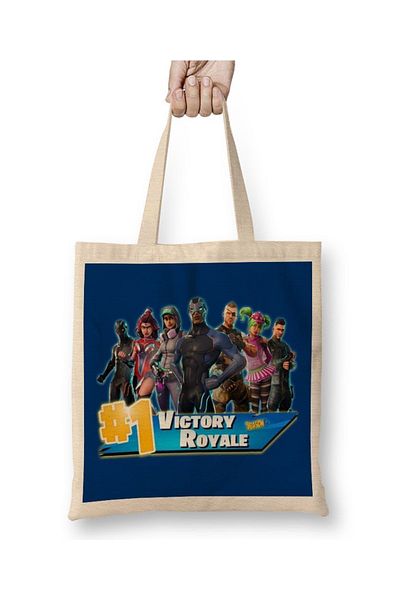 Baskı Dükkanı Geantă din pânză Victory Royale sezonul 4 cu mâner lung