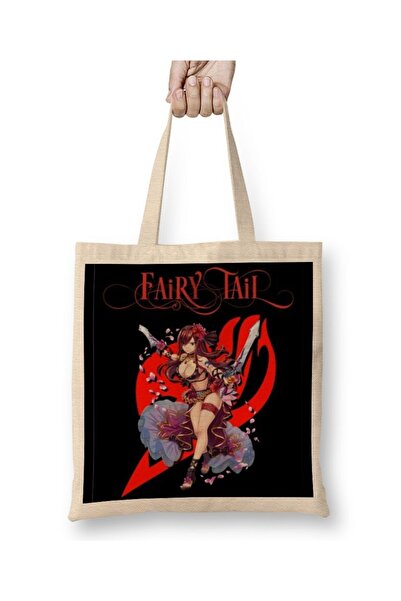 Baskı Dükkanı Fairy Tail Erza Scarlet Anime odeća Torba duga Sa ručkom