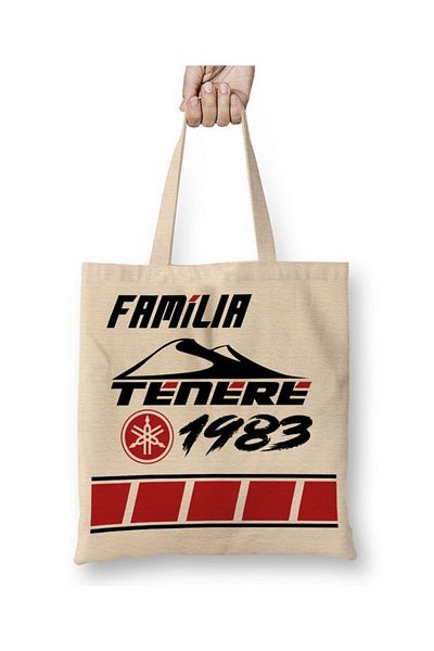 Baskı Dükkanı Geantă din pânză Yamaha Familia Tenere cu mâner lung