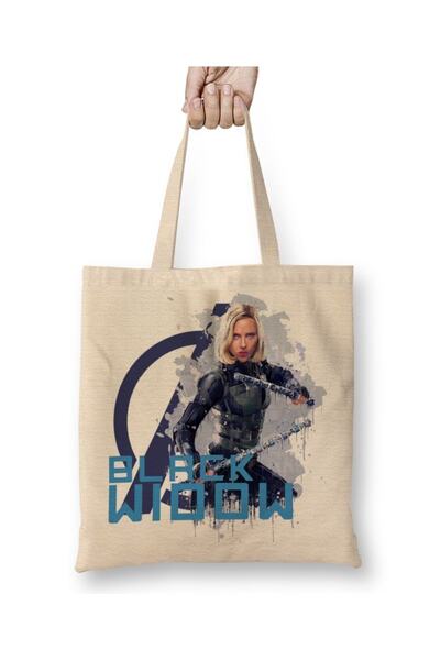 Baskı Dükkanı Avengers Black Widow tkanina Torba duga Sa ručkom