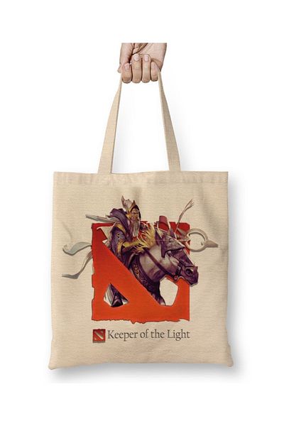 Baskı Dükkanı Υφασμάτινη τσάντα Keeper Of The Light Dota 2 με μακριά λαβή