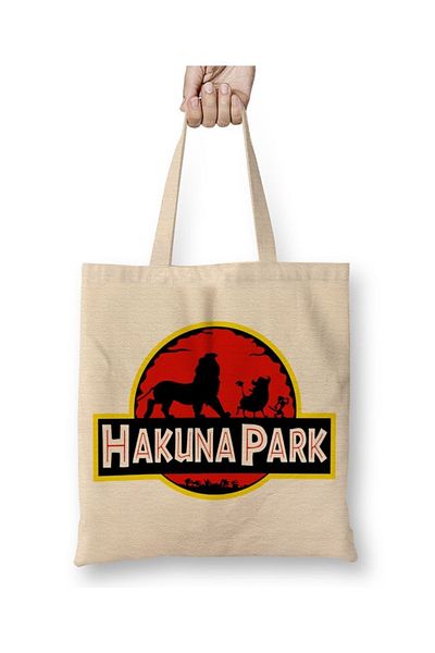 Baskı Dükkanı Υφασμάτινη τσάντα Hakuna Park με μακριά λαβή