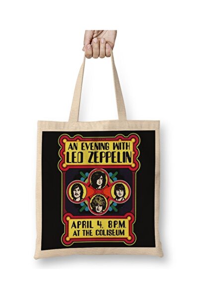Baskı Dükkanı Tkanina benda Led Zeppelin Torba duga Sa ručkom