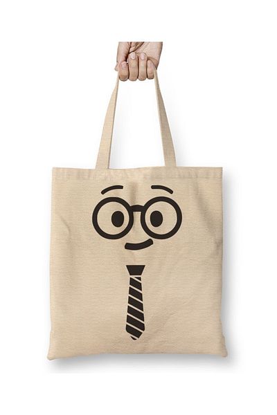 Baskı Dükkanı Υφασμάτινη τσάντα Gravata Nerd Tie με μακριά λαβή