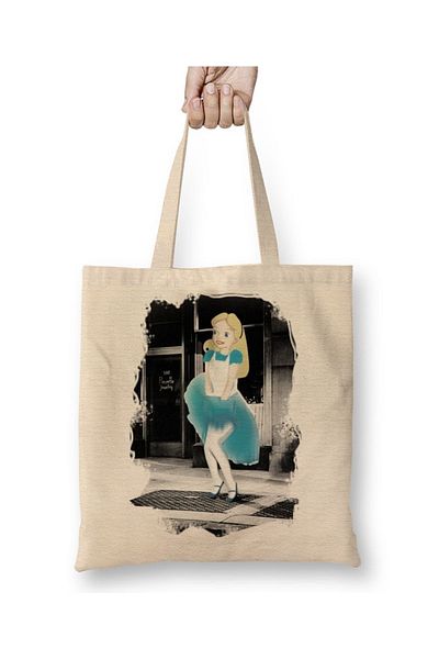 Baskı Dükkanı Υφασμάτινη τσάντα Alice In The Air με μακριά λαβή