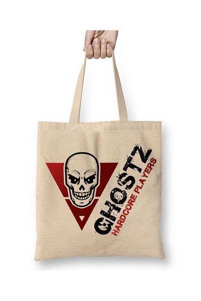 Baskı Dükkanı Ghostz Logo Preta 2017 υφασμάτινη τσάντα με μακριά λαβή