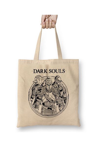 Baskı Dükkanı Υφασμάτινη τσάντα Dark Souls με μακριά λαβή